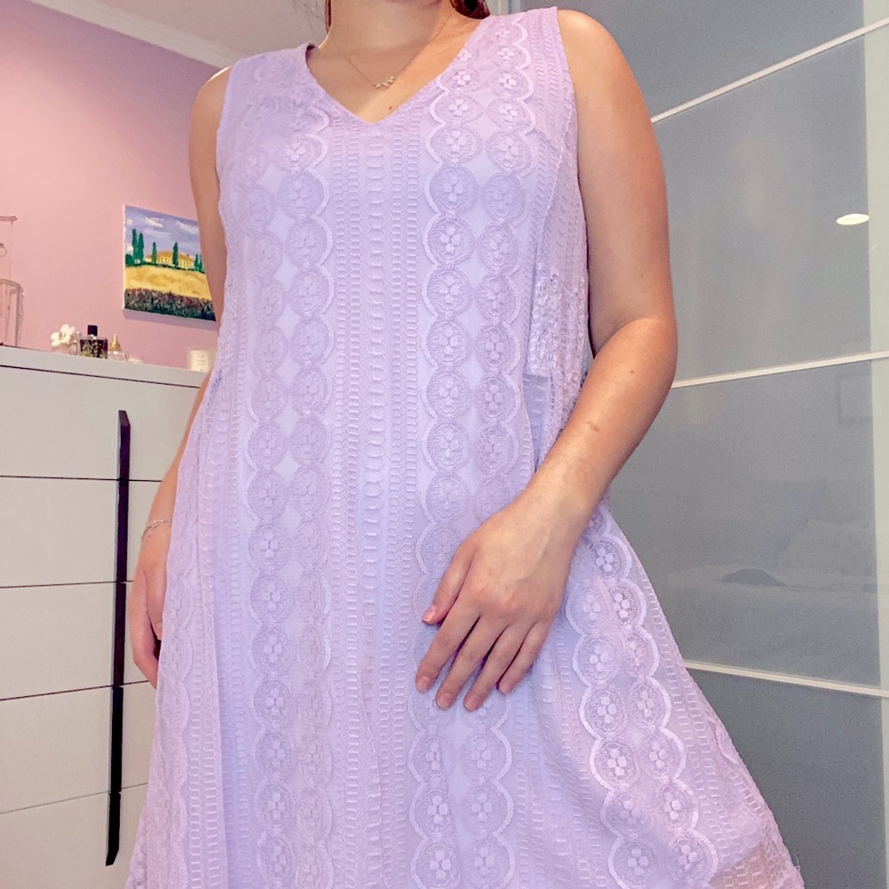 Blue Rain flowy Lilac dress